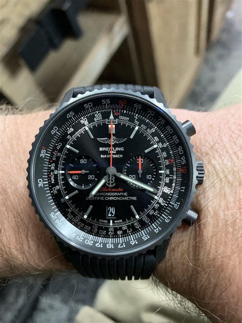 breitling navitimer black steel